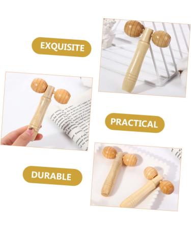 GLEAVI Hand Tool - 2-Piece Roller Massage Hammer | Wooden Scroll Wheel Portable Roller (11x3.8CM) for Relaxation and Pain Relief - Shop Internationally - Buy Online on GoSupps.com