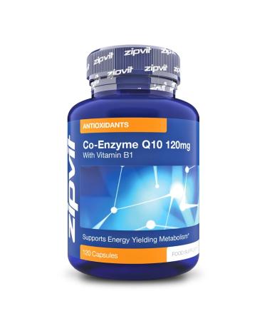 Co-Enzyme Q10 120mg with Added Vitamin B1 120 Capsules. 4 Months Supply. Supports Normal Heart Function and Energy Production.