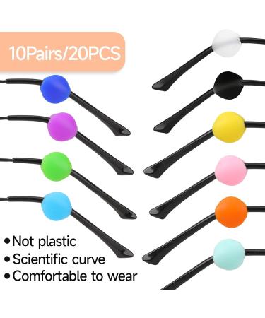 Non-Slip Eyeglass Temple Tip Holder | Round Silicone Ear Grips & Multicolor Pads for Eyeglasses - Buy Online on GoSupps.com