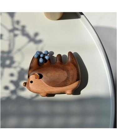 Creative Hedgehog-Shaped Comb - Premium Black Walnut Solid Wood Head Massage Hairbrush Unique Gift Idea Hedgehog comb - Buy Online on GoSupps.com