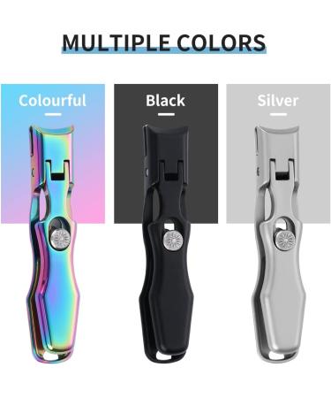 Alxbsone Black Steel Nail Clipper Set for Fingernails & Toenails | No Splash Design with Nail Fan & File | Extra Sharp Manicure Tool - Buy Online on GoSupps.com