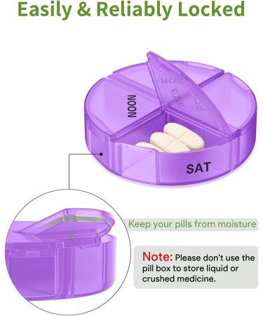 Sukuos Weekly Pill Organizer 7 Day 2 Times a Day Large Medicine Case Box - Rainbow-Black - Buy Online on GoSupps.com