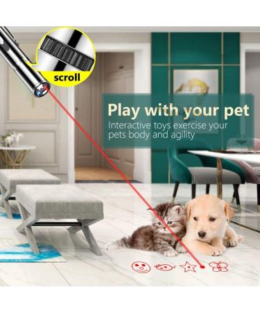 Cat and Dog Laser Pointer Toy | 7 Adjustable Patterns, Long Range, 3 Modes | Interactive Training Chaser Toy with USB Recharge - Buy Online on GoSupps.com