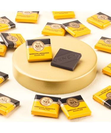 Venchi - Neapolitan Extra Dark Chocolate 80% Matured in Barrel, 1 kg - Chocolates with selected cocoa blends - Gluten free - Vegan