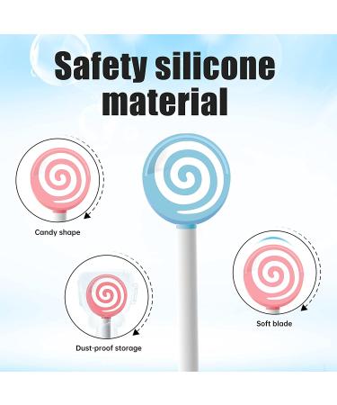 Y-Kelin Kids Tongue Cleaner Set - Lollipop Shape Silicone Tongue Brush for Kids - Reduce Bad Breath - 2 Pack - Buy Online on GoSupps.com