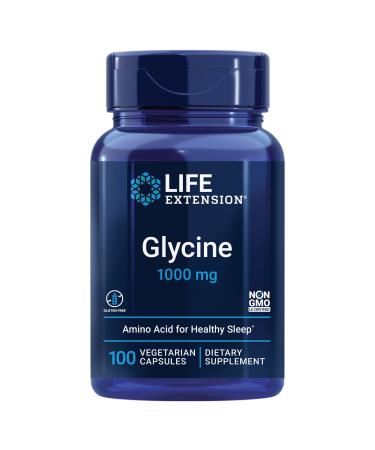 Life Extension Glycine 1000 mg 100 Vegetarian Capsules - Buy Online on GoSupps.com
