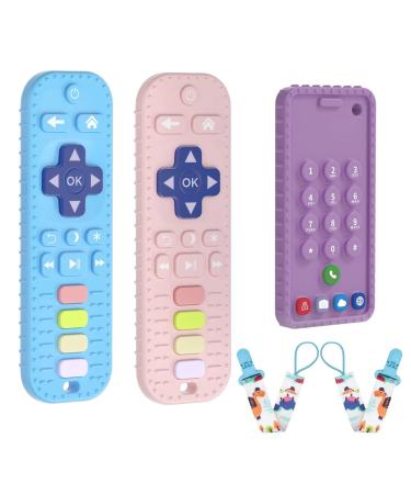 JIECH Remote Teether Toys for Babies & Phone Teether Toys for Babies