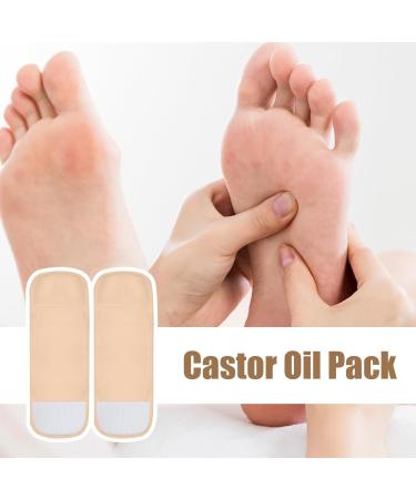 Reusable Castor Oil Packs for Feet - 2 Pack Adjustable Soft Cloth Compress for Men & Women - Oil-Resistant & Comfort Fit - Buy Online on GoSupps.com