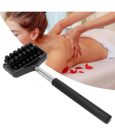 Telescopic Back Massage Tab - Adjustable Ergonomic Handle for Pain Relief | Flexible Back Roller for Men & Women (Black) - Buy Online on GoSupps.com