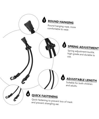 Frcolor 2 Pack Mask Lanyard - Adjustable Hanging Straps & Neck Leash for Face Masks | International Shipping Available - Buy Online on GoSupps.com