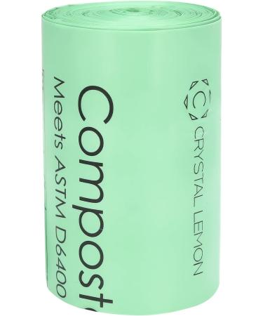 Crystal Lemon 13 Gallon Heavy Duty Compostable Trash Bags - Eco-Friendly Kitchen Garbage Bags - Buy Online on GoSupps.com