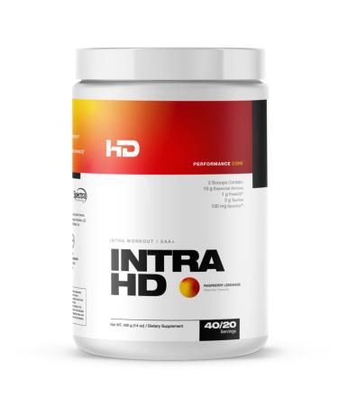 HD MUSCLE IntraHD Essential Aminos | Intra Workout Recovery Supplement | 10g EAAs 100mg Spectra 1g Coconut Water Powder | 40/20 Servings (Raspberry Lemonade)