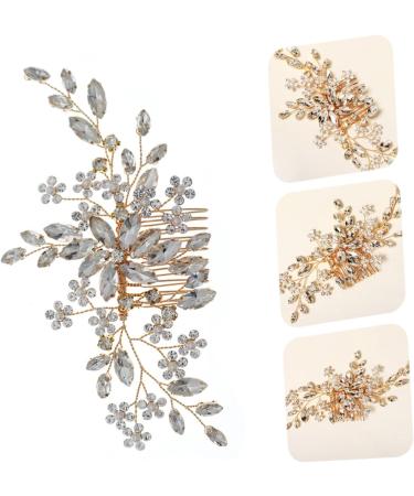 Ipetboom Flower Comb Bridal Hair Clip Bridal Headpiece Bride Hair Clip Birthday Hair Comb Rhinestone Barrettes Banquet Hair Comb Tiara Accessories Manual Bridesmaid Rhinestones - Buy Online on GoSupps.com