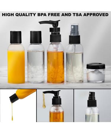 Netagon 9 Piece Travel Bottle Set Leak Proof Clear Toiletries Containers with Clear Airport Bag Case Perfect for Travel Holidays Swimming Camping Trips (1 Pack | 9 PCE) 1 Pack (9 Pce) - Buy Online on GoSupps.com