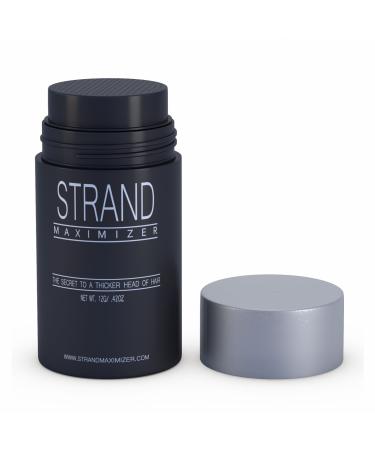 Strand Maximizer Fill In Powder Hair Fibers - Hair Thickening Powder For Men & Women - Hair Loss Concealer Powder - Works For All Type of Hair - Hair Volume Powder - Net Wt 12g/0.42 Oz (Light Brown)