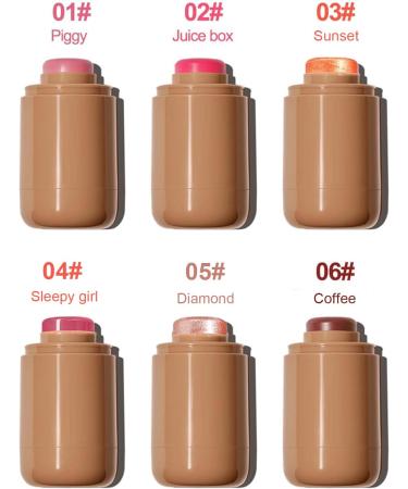  Zynewa 2 Pack Blusher Pencil Pocket Multi Purpose Makeup Cream Jelly Makeup Pencil - Durable Watercolor Finish - Moisturizing & Clear Face Cheek Lip Eye (#03) - Buy Online on GoSupps.com