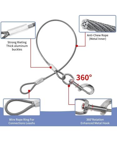 Mi Metty Chew Proof Dog Leash Extension Rope - 24 inch/60cm - Non-Tangle Training Leash - Orange+Purple - Buy Online on GoSupps.com