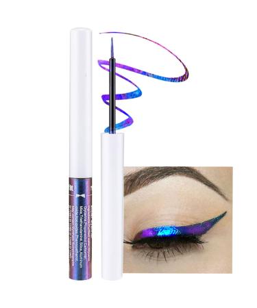 HERBENJOY Chameleon Eyeliner Metallic Liquid Eyeliner Changing Long-lasting Holographic Glitter Multichrome Eye make-up For Women Quick Drying Smudge-proof (#02)