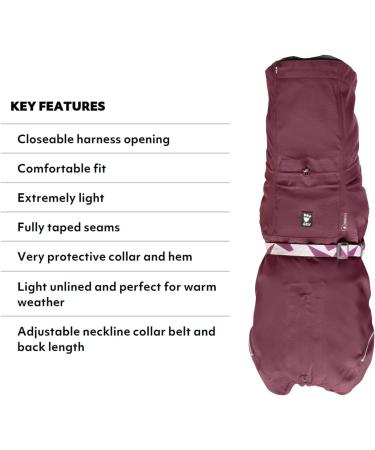 Mudventure Dog Coat - ECO Rain Jacket for Dogs (Eggplant Size 35) | Waterproof & Stylish Dog Apparel - Buy Online on GoSupps.com