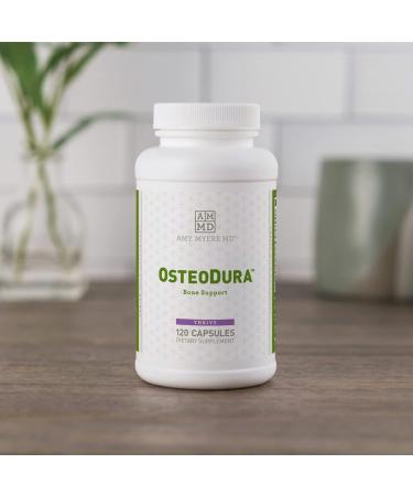 Dr. Amy Myers OsteoDura Bone Support - Calcium Aquamin Sea Minerals Supplement | Vitamin D3 K2 K1 Magnesium | Strong Bone Health & Teeth - 120 Capsules - Buy Online on GoSupps.com