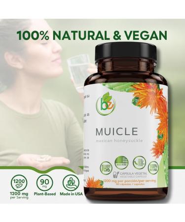 BEXPERTSUSA Muicle Capsules Forte + Herbal Tea Combo 90 Capsules(1200 mg/Serving) +4oz Loose Leaf,Justicia Spicigera (Mexican Honey Suckle) 100% Natural Supplement & Tea Set,Authentic,Vegan,Non-GMO - Buy Online on GoSupps.com