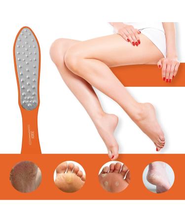 2Easy Pro Stainless Steel Foot File - Professional Double Texture File - Double Sided Ergonomic Handle - Ideal for Calluses and Thicknesses (Orange) - Buy Online on GoSupps.com