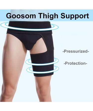 Gonosom Thigh Compression Bandage | Adjustable Support for Hip Groin Knee & Thigh Tendons - Men & Women - Buy Online on GoSupps.com