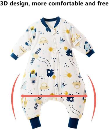Chilsuessy Baby Sleeping Bag with Feet 2.5 Tog | Winter Wearable Blanket for Boys and Girls | Spaceship Design | 4-5 Years - Buy Online on GoSupps.com