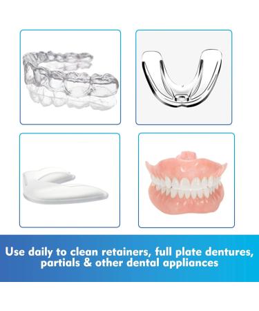 2 Pack Aligner Cleaner & Whitener Paste Foam for Dentures, Mouth Guards - Fast-Acting Retainer Alternative - Teeth Whitening & Bad Breath Fighting Formula - Buy Online on GoSupps.com