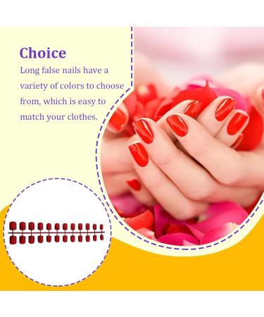 dijiusidy Square Nail Set Classic Scratch Resistant Artificial Press-on Fingernails Full Cover Strong Viscosity Manicure Stickers Type 15 - Buy Online on GoSupps.com