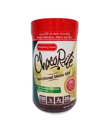 ChocoRite - Protein Shake Mix - Strawberry Cream - 12 Servings - High Protein 20g