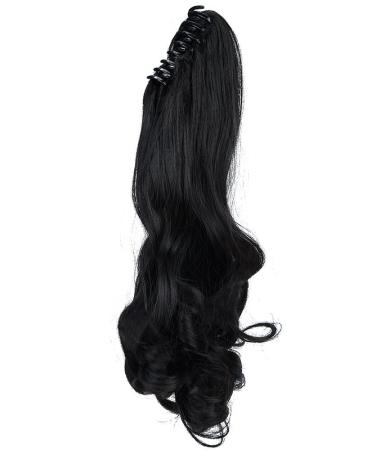 Shop S-noilite Voluminous Hair Extension - 45cm Wavy Ponytail & Braid Claw - Natural Black & Various Colors - Buy Online on GoSupps.com