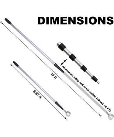 Stainless Telescopic Golf Ball Retriever | 15ft/18ft Extendable Aluminum Alloy - Buy Online on GoSupps.com