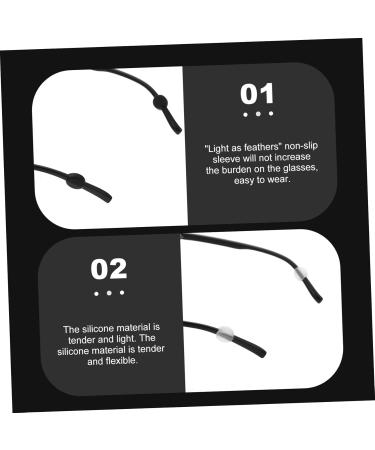 UONLYTECH 80 STK Anti-Slip Cover for Glasses | Silicone Handles & Ear Brass Tools | Slipproof Gel Sock Clip - Oval 1.4x0.6 | International Shipping Available - Buy Online on GoSupps.com