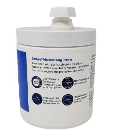 CeraVe Moisturizing Cream Bundle Pack - 19 oz Tub with Pump + 1.89 oz Travel Size - Fragrance-Free - Buy Online on GoSupps.com