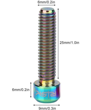2Pcs Titanium Alloy M6 X 25mm Disc Brake Bolts for Mountain Bike Caliper - Multicolor - Buy Online on GoSupps.com