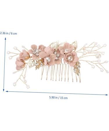 Beaupretty Gold Wedding Decor flower hair comb wedding Women Hair womens Pearl Hair Comb hair combs for women decorative Wedding Hair Comb for Bride gold rhinestones wedding comb - Buy Online on GoSupps.com