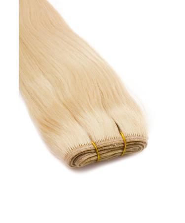 Weft real hair treatment smooth 100% indian real hair 70cm hair extension extensions in 10 selectable colors No. 613 70cm No. 613 Clear light blonde
