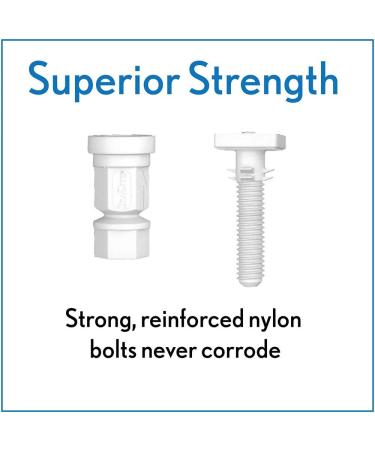 Mayfair 1887SLOW-000 Affinity Slow Close Elongated Toilet Seat - Never Loosen, Perfect Fit, Long Lasting Solid Plastic, White - Buy Online on GoSupps.com