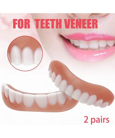 LIQIU Elastic Teeth - Upper & Lower Dentures - Natural Color for Comfortable Fit, Protects & Restores Confident Smile - Buy Online on GoSupps.com