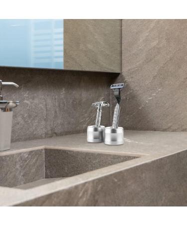 Frcolor Mini Razor & Toothbrush Holder | Aluminum Alloy Shaver Stand for Men | Travel-Friendly Razor Base Tool - Buy Online on GoSupps.com