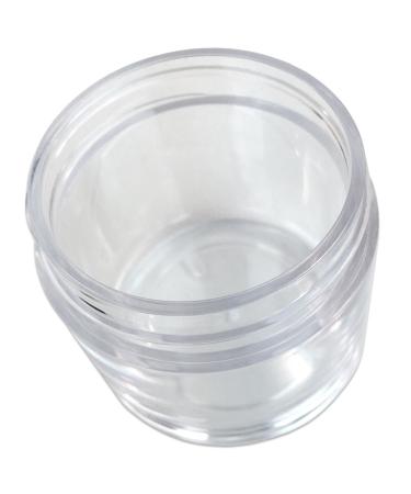 Beauticom 6 Piece 1 oz. Clear Acrylic Jars with Flat Lids for Creams Lotions Makeup & Samples - Ideal for Cosmetics & Herbs - Buy Online on GoSupps.com