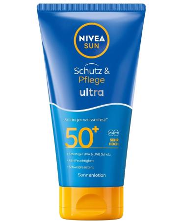 Beiersdorf NIVEA Sun Protect & Care Ultra sun lotion SPF 50+ protects and cares for the skin from the inside and outside 150 ml pack of 6