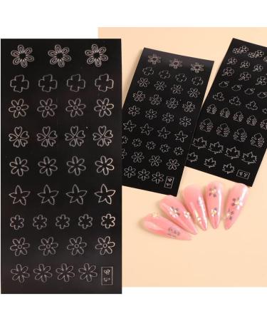 24 Sheet Airbrush Stencils Nail Stickers - Heart Butterfly Flower Moon Stars Hollow French Nail Art Decals - Manicure DIY Decorations - Buy Online on GoSupps.com
