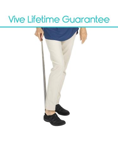 Vive Extra Long Handled Shoe Horn (31.5 Inches) - Metal Shoehorn for Men and Women - Standing Reach Assist for Seniors - Silver - Buy Online on GoSupps.com