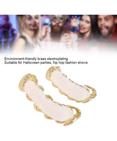 Syrisora Hip Hop Prop Teeth Set - Golden Suit Halloween Party Decoration & Gift | International Shipping Available - Buy Online on GoSupps.com