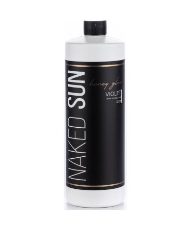 Naked Sun Honey Glow Violet Spray Tan Solution - 32 oz Airbrush Sunless Self Tanning Spray