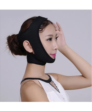 V Face Shaper Mask - Anti-Wrinkle Skin Tightening & Slimming Facial Band - Black Size M for International Shipping - Buy Online on GoSupps.com