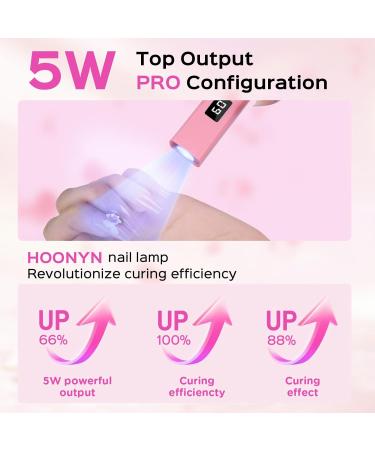 Handheld UV Light for Gel Nails Portable Mini Nail Dryer with Stand & LCD Screen 5W Fast Curing LED Nail Lamp (Pink - Buy Online on GoSupps.com