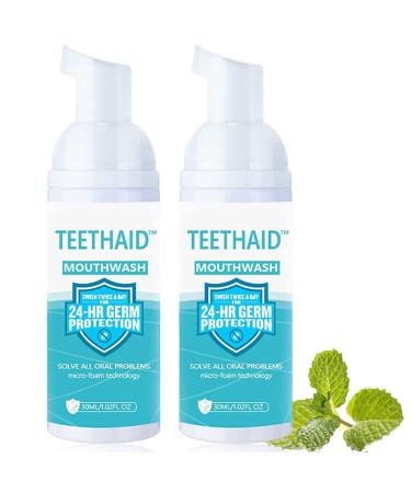 Teethaid Mouthwash 2 piece Teethaid mouthwash Teethaid mouthwash Teeth Whitening foam tooth paste foam toothpaste foam tooth cream fresh breath dental health oral care 50ml - Buy Online on GoSupps.com